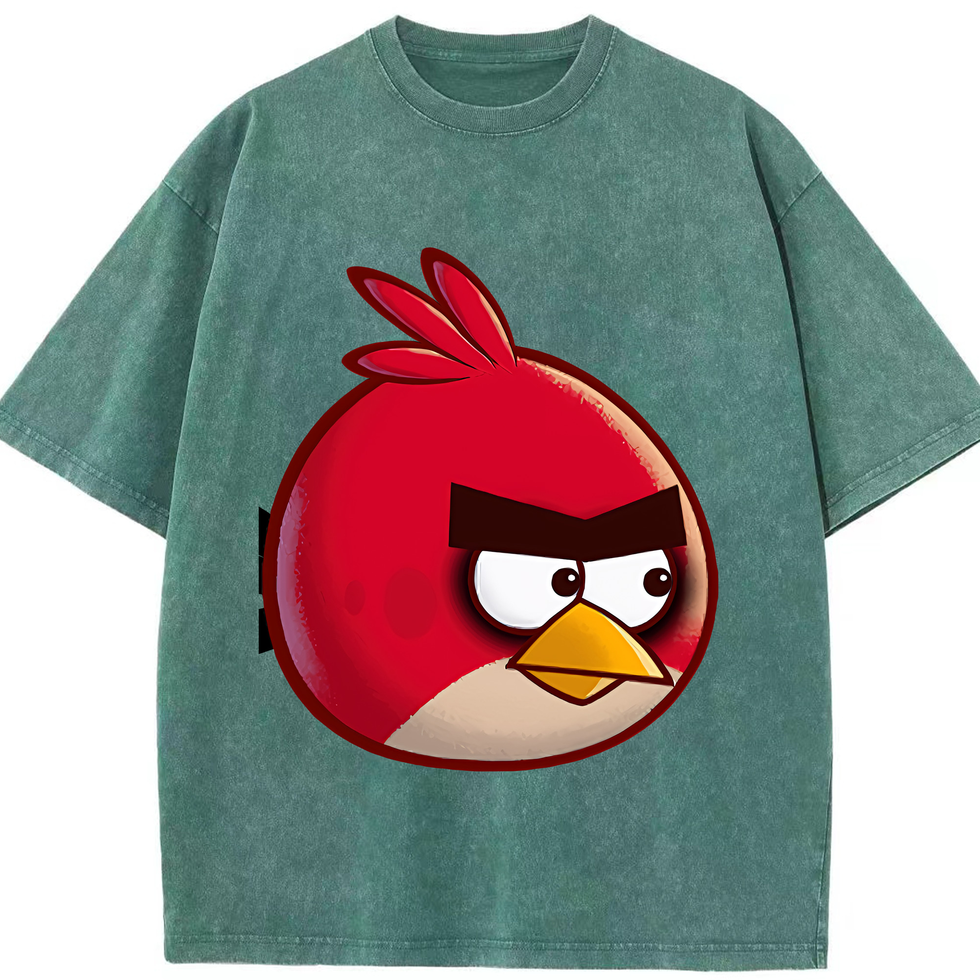 （画像用） Angry Birds アングリーバード 綿100% ヴィンテージ風 半袖Tシャツ（フロントプリント）